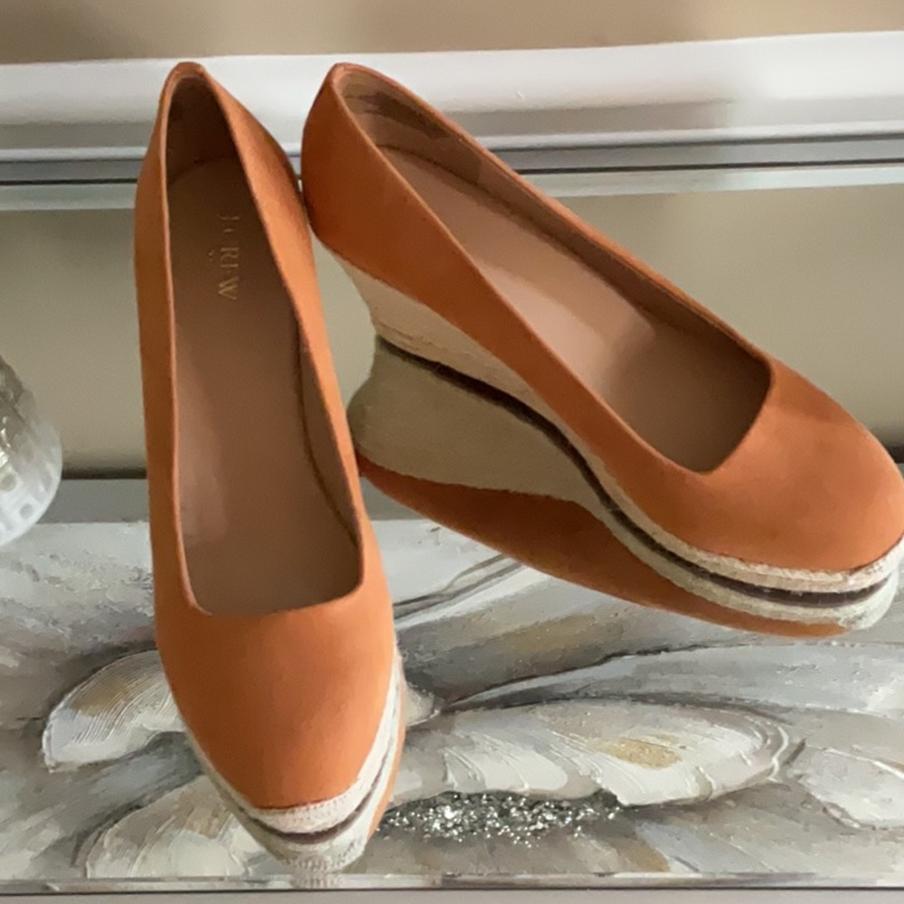 J. Crew Caramel Wedges, Worn Once!